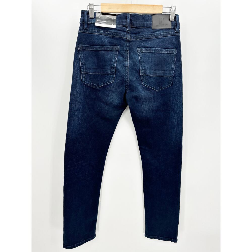 INC International Concepts Slim Straight Dark Wash Blue Jeans Men's Size 30 NWT - Picture 2 of 8